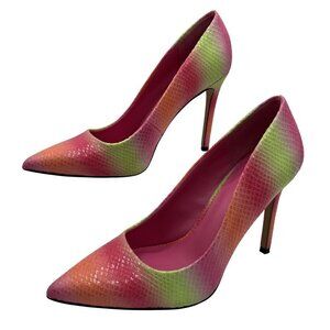 Mix No.6 Danyah 8M Rainbow Island Fruits Ombre Stiletto Heels Snake Texture Shoe